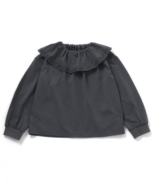 Boribon(ボリボン)の「ピエロカラーTシャツ(Tシャツ/カットソー・キッズ・ピンク/チャコール/オフホワイト・120/110/100/90/80)」の3枚目の写真