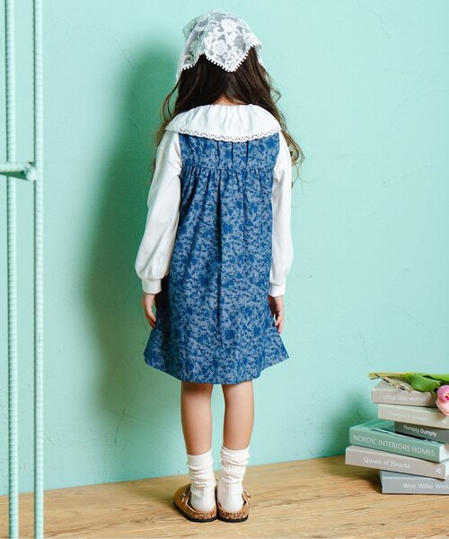 Boribon(ボリボン)の「ピエロカラーTシャツ(Tシャツ/カットソー・キッズ・ピンク/チャコール/オフホワイト・120/110/100/90/80)」の5枚目の写真