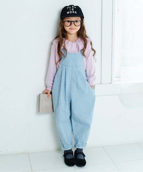 Boribon(ボリボン)の「ピエロカラーTシャツ(Tシャツ/カットソー・キッズ・ピンク/チャコール/オフホワイト・120/110/100/90/80)」の10枚目の写真