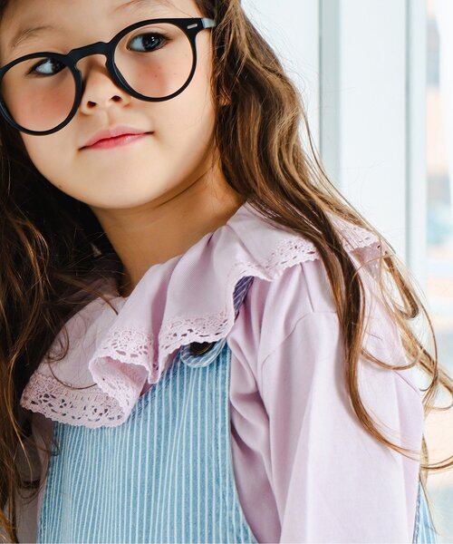 Boribon(ボリボン)の「ピエロカラーTシャツ(Tシャツ/カットソー・キッズ・ピンク/チャコール/オフホワイト・120/110/100/90/80)」の12枚目の写真