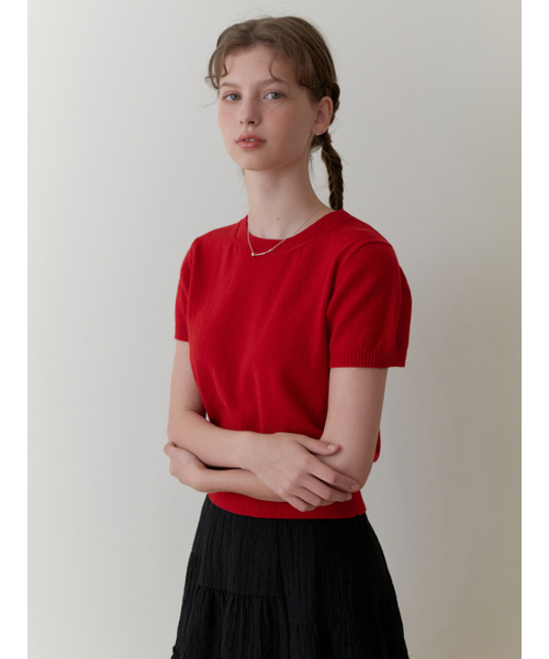 RE_L(リエル)の「Pea half knit (red)(ニット/セーター・レディース・その他・FREE)」の3枚目の写真