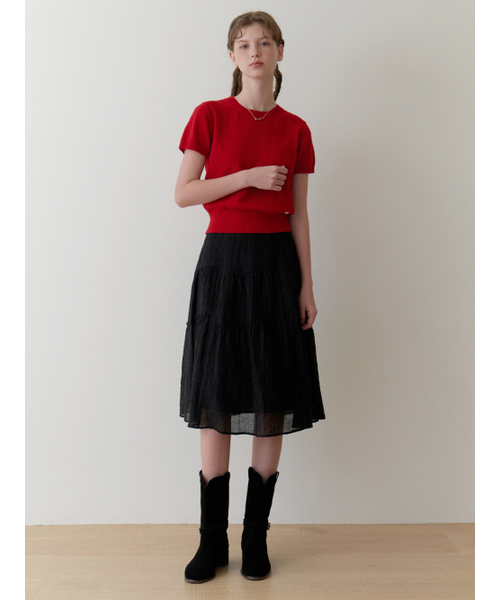 RE_L(リエル)の「Pea half knit (red)(ニット/セーター・レディース・その他・FREE)」の4枚目の写真
