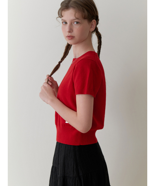 RE_L(リエル)の「Pea half knit (red)(ニット/セーター・レディース・その他・FREE)」の5枚目の写真