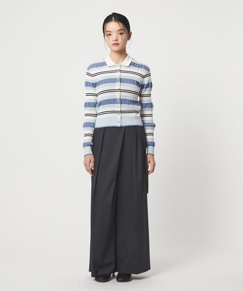 EMMEL REFINES（エメルリファインズ）の「＜EMMEL REFINES＞EM HW マルチボーダー ニット（ニット/セーター・レディース・イエロー/ロイヤルブルー・FREE）」の13枚目の写真