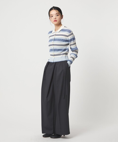 EMMEL REFINES（エメルリファインズ）の「＜EMMEL REFINES＞EM HW マルチボーダー ニット（ニット/セーター・レディース・イエロー/ロイヤルブルー・FREE）」の14枚目の写真