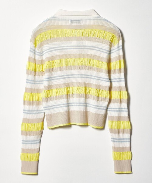 EMMEL REFINES（エメルリファインズ）の「＜EMMEL REFINES＞EM HW マルチボーダー ニット（ニット/セーター・レディース・イエロー/ロイヤルブルー・FREE）」の17枚目の写真