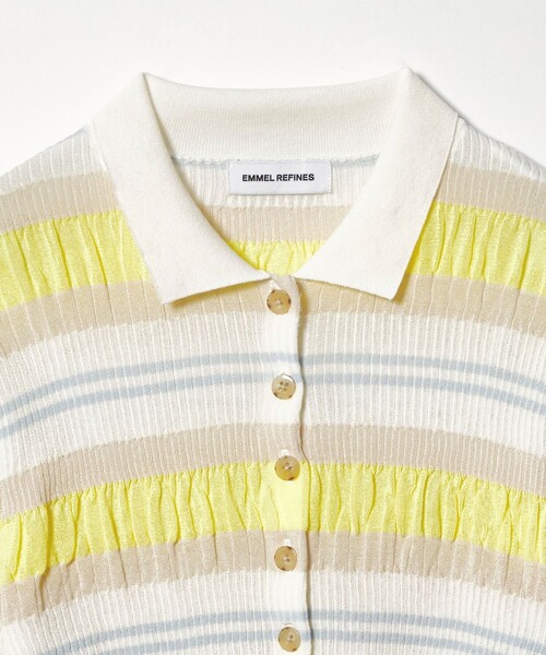 EMMEL REFINES（エメルリファインズ）の「＜EMMEL REFINES＞EM HW マルチボーダー ニット（ニット/セーター・レディース・イエロー/ロイヤルブルー・FREE）」の18枚目の写真