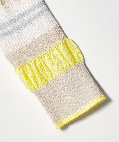 EMMEL REFINES（エメルリファインズ）の「＜EMMEL REFINES＞EM HW マルチボーダー ニット（ニット/セーター・レディース・イエロー/ロイヤルブルー・FREE）」の19枚目の写真