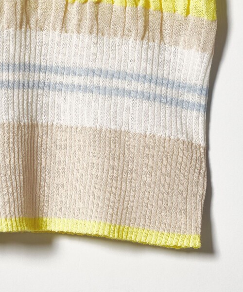 EMMEL REFINES（エメルリファインズ）の「＜EMMEL REFINES＞EM HW マルチボーダー ニット（ニット/セーター・レディース・イエロー/ロイヤルブルー・FREE）」の3枚目の写真