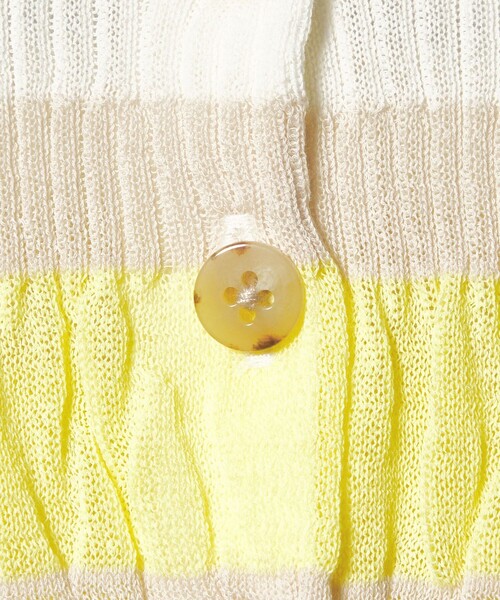 EMMEL REFINES（エメルリファインズ）の「＜EMMEL REFINES＞EM HW マルチボーダー ニット（ニット/セーター・レディース・イエロー/ロイヤルブルー・FREE）」の4枚目の写真