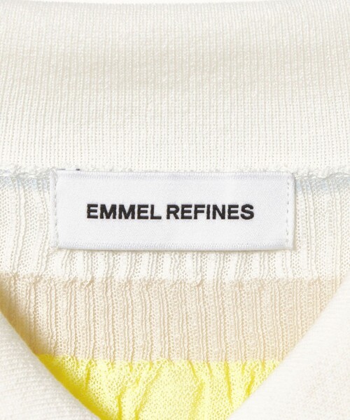 EMMEL REFINES（エメルリファインズ）の「＜EMMEL REFINES＞EM HW マルチボーダー ニット（ニット/セーター・レディース・イエロー/ロイヤルブルー・FREE）」の5枚目の写真