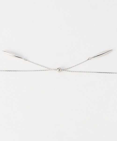 COMME CA（コムサ）の「パイプパーツ スライドネックレス（ネックレス・レディース・シルバー・FREE）」の2枚目の写真