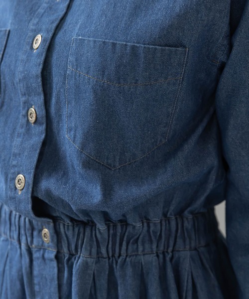 slattgir（スラットジール）の「高身長　デニムマキシワンピース（トールサイズ）Essenave（ワンピース・レディース・ブルー/ネイビー・T5L/T4L/T3L/TLL/TL/TM）」の17枚目の写真