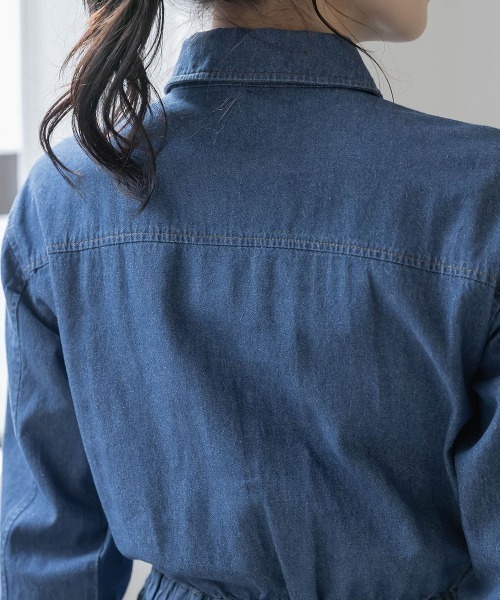 slattgir（スラットジール）の「高身長　デニムマキシワンピース（トールサイズ）Essenave（ワンピース・レディース・ブルー/ネイビー・T5L/T4L/T3L/TLL/TL/TM）」の20枚目の写真