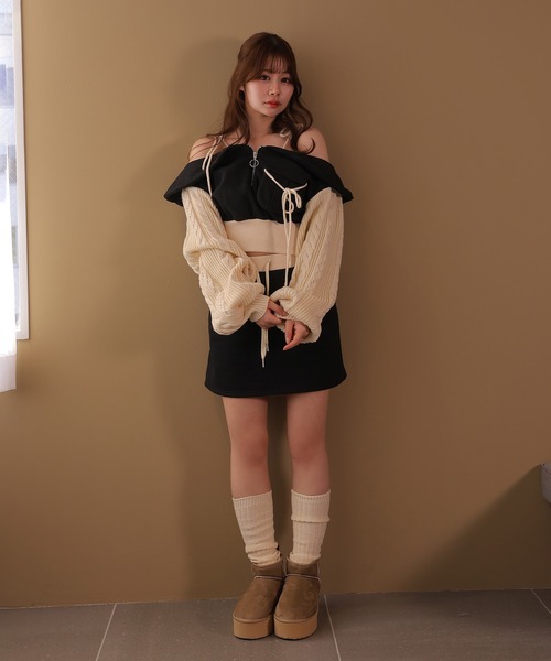 M DOLLY(エムドリー)の「*M DOLLY original* cable miele girly set up/ケーブルミエーレガーリーセットアップ(セットアップ・レディース・アイボリー/ブラック・FREE)」の14枚目の写真