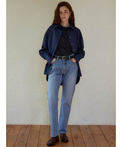 LARGO（ラルゴ）の「Side-wave boxy shirt (navy)（シャツ/ブラウス・レディース・その他・FREE）」の2枚目の写真