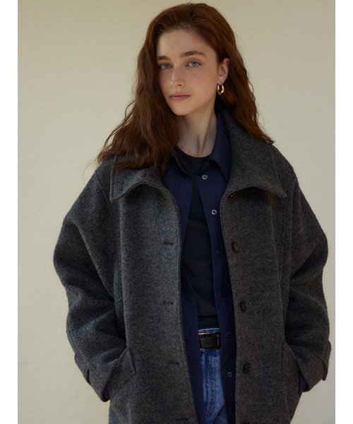 LARGO（ラルゴ）の「Side-wave boxy shirt (navy)（シャツ/ブラウス・レディース・その他・FREE）」の3枚目の写真