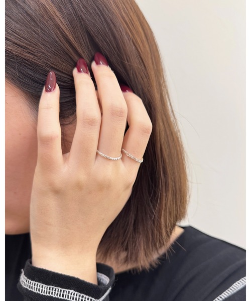 H.O.V(フォブ)の「【H.O.V】NODE CHAIN RING/ヌード チェーン リング ユニセックス(リング・レディース・シルバー・M/L)」の4枚目の写真