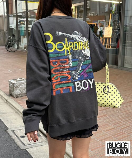 CIAOPANIC（チャオパニック）の「【BUGLE BOY/ビューグル ボーイ】アソートプリントフェードスウェット（Tシャツ/カットソー・レディース・ブラック/ピンク/オレンジ/ブルー/イエロー・FREE）」の2枚目の写真