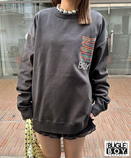 CIAOPANIC（チャオパニック）の「【BUGLE BOY/ビューグル ボーイ】アソートプリントフェードスウェット（Tシャツ/カットソー・レディース・ブラック/ピンク/オレンジ/ブルー/イエロー・FREE）」の6枚目の写真