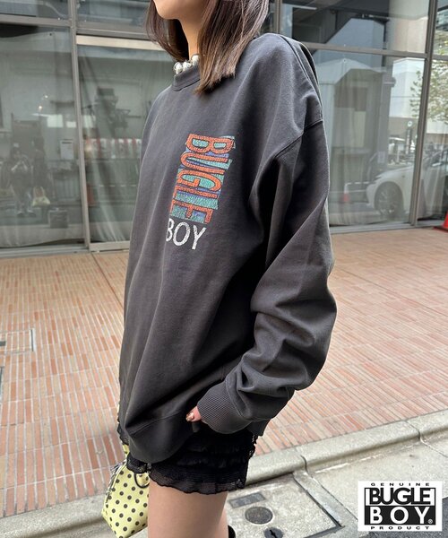 CIAOPANIC（チャオパニック）の「【BUGLE BOY/ビューグル ボーイ】アソートプリントフェードスウェット（Tシャツ/カットソー・レディース・ブラック/ピンク/オレンジ/ブルー/イエロー・FREE）」の7枚目の写真