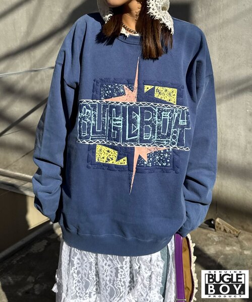 CIAOPANIC（チャオパニック）の「【BUGLE BOY/ビューグル ボーイ】アソートプリントフェードスウェット（Tシャツ/カットソー・レディース・ブラック/ピンク/オレンジ/ブルー/イエロー・FREE）」の13枚目の写真