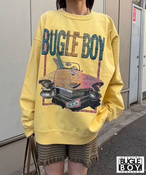 CIAOPANIC（チャオパニック）の「【BUGLE BOY/ビューグル ボーイ】アソートプリントフェードスウェット（Tシャツ/カットソー・レディース・ブラック/ピンク/オレンジ/ブルー/イエロー・FREE）」の18枚目の写真