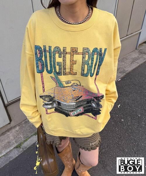 CIAOPANIC（チャオパニック）の「【BUGLE BOY/ビューグル ボーイ】アソートプリントフェードスウェット（Tシャツ/カットソー・レディース・ブラック/ピンク/オレンジ/ブルー/イエロー・FREE）」の19枚目の写真