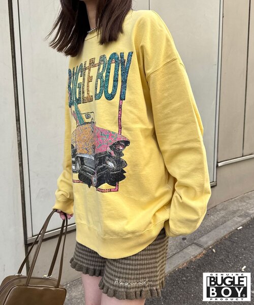 CIAOPANIC（チャオパニック）の「【BUGLE BOY/ビューグル ボーイ】アソートプリントフェードスウェット（Tシャツ/カットソー・レディース・ブラック/ピンク/オレンジ/ブルー/イエロー・FREE）」の20枚目の写真