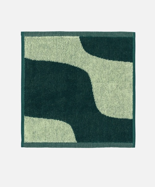 marimekko(マリメッコ)の「Taifuuni / Mini towel 30x30(ハンカチ/ハンドタオル・レディース・モスグリーン・FREE)」の1枚目の写真