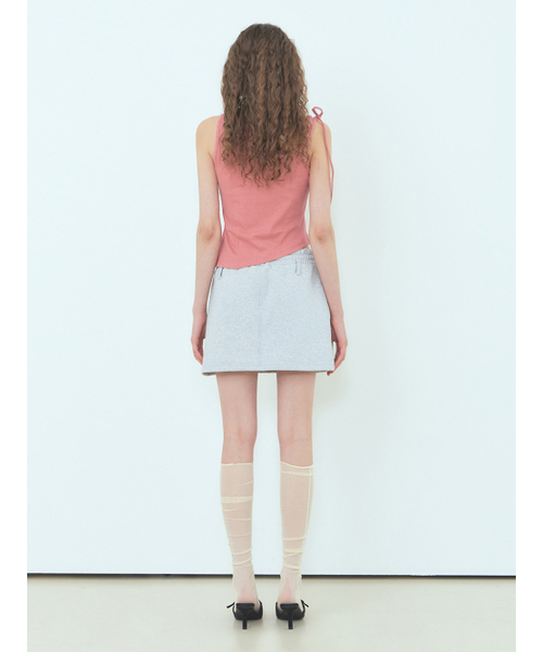 ETMON(エトモン)の「One-Shoulder Strap Top, Brick Red(Tシャツ/カットソー・レディース・その他・FREE)」の5枚目の写真
