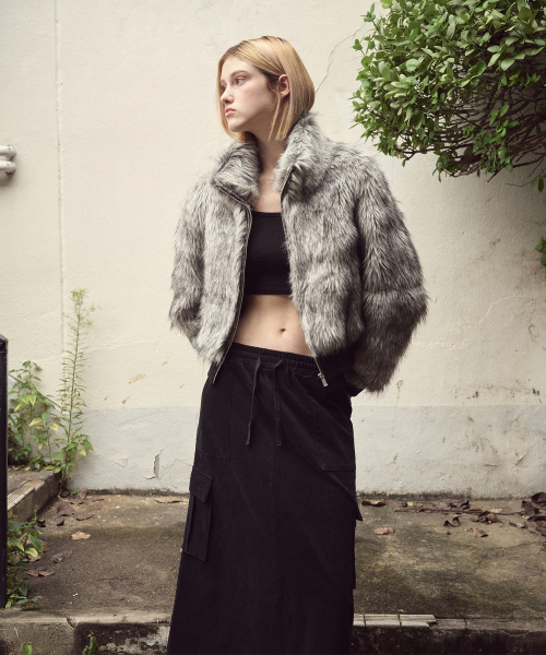 ETMON(エトモン)の「Flare Cargo Long Skirt, Black(スカート・レディース・その他・FREE)」の3枚目の写真