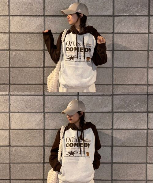 URBANAGE(アーバンエイジ)の「オフィス ナグラン オーバー 起毛 フード_グリーン(パーカー・レディース・その他・LARGE/MEDIUM)」の6枚目の写真