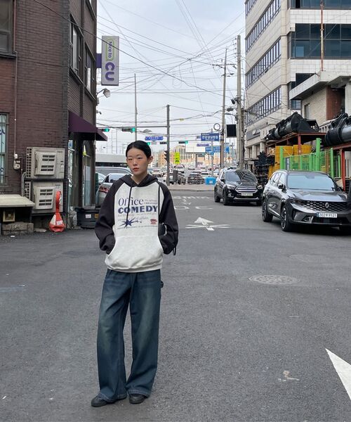 URBANAGE(アーバンエイジ)の「オフィス ナグラン オーバー 起毛 フード_グリーン(パーカー・レディース・その他・LARGE/MEDIUM)」の15枚目の写真