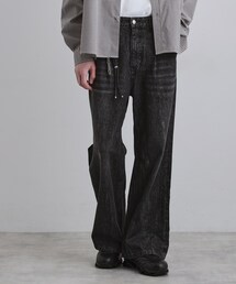 tk.TAKEO KIKUCHI（ティーケータケオキクチ）の「ワイドストレートレッグデニム（デニムパンツ）」
