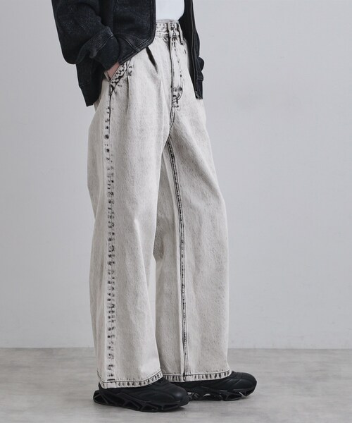 tk.TAKEO KIKUCHI（ティーケータケオキクチ）の「ワイドストレートレッグデニム（デニムパンツ・メンズ・オフホワイト/ブルー系その他/ブラック・02/01/03）」の5枚目の写真