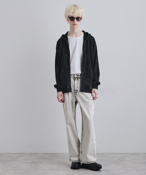 tk.TAKEO KIKUCHI（ティーケータケオキクチ）の「ワイドストレートレッグデニム（デニムパンツ・メンズ・オフホワイト/ブルー系その他/ブラック・02/01/03）」の6枚目の写真