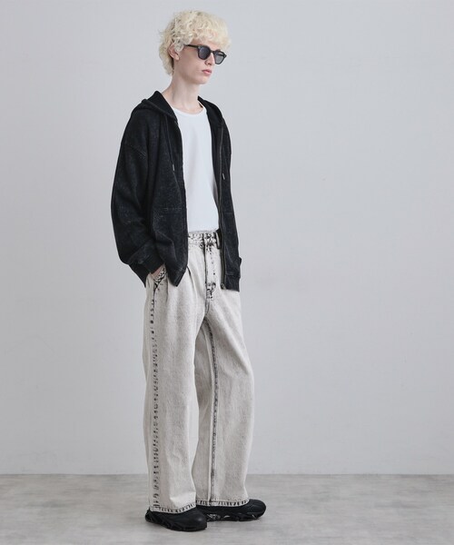 tk.TAKEO KIKUCHI（ティーケータケオキクチ）の「ワイドストレートレッグデニム（デニムパンツ・メンズ・オフホワイト/ブルー系その他/ブラック・02/01/03）」の7枚目の写真