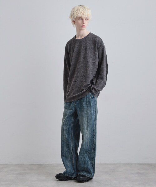 tk.TAKEO KIKUCHI（ティーケータケオキクチ）の「ワイドストレートレッグデニム（デニムパンツ・メンズ・オフホワイト/ブルー系その他/ブラック・02/01/03）」の14枚目の写真