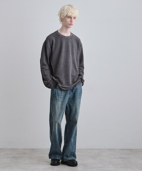 tk.TAKEO KIKUCHI（ティーケータケオキクチ）の「ワイドストレートレッグデニム（デニムパンツ・メンズ・オフホワイト/ブルー系その他/ブラック・02/01/03）」の15枚目の写真