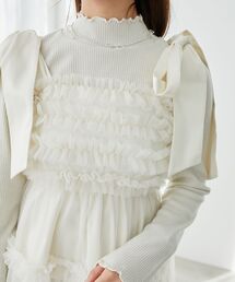 MAJESTIC LEGON | ハイネックパフスリーブトップス(Tシャツ/カットソー)