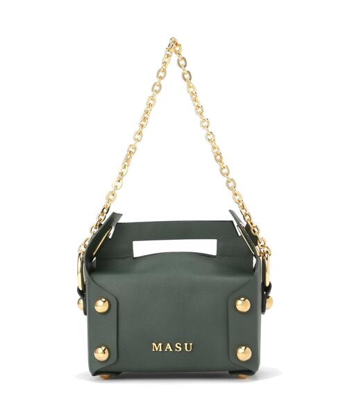 MASU(エムエーエスユー)の「MASU/エムエーエスユー/LEATHER CAKE BAG/M26U6OJ008(ショルダーバッグ・メンズ・ブラック/ホワイト/モスグリーン・F)」の6枚目の写真