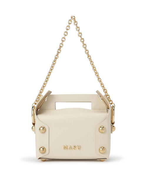 MASU（エムエーエスユー）の「MASU/エムエーエスユー/LEATHER CAKE BAG/M26U6OJ008（ショルダーバッグ・メンズ・ブラック/ホワイト/モスグリーン・F）」の6枚目の写真