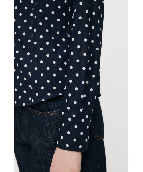 MOUSSY（マウジー）の「【26年SS新作】DOT TULLE シャツ（シャツ/ブラウス・レディース・アイボリー/ブルー系その他3/ホワイト系その他・FREE）」の14枚目の写真