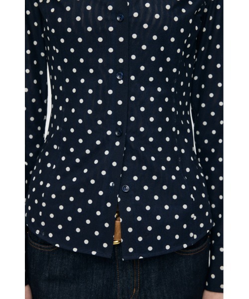 MOUSSY（マウジー）の「【26年SS新作】DOT TULLE シャツ（シャツ/ブラウス・レディース・アイボリー/ブルー系その他3/ホワイト系その他・FREE）」の12枚目の写真