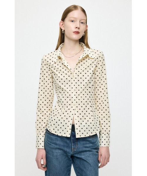 MOUSSY（マウジー）の「【26年SS新作】DOT TULLE シャツ（シャツ/ブラウス・レディース・アイボリー/ブルー系その他3/ホワイト系その他・FREE）」の11枚目の写真