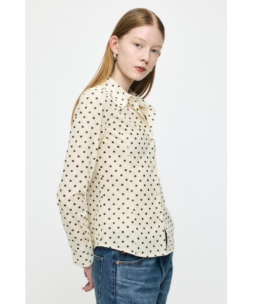 MOUSSY（マウジー）の「【26年SS新作】DOT TULLE シャツ（シャツ/ブラウス・レディース・アイボリー/ブルー系その他3/ホワイト系その他・FREE）」の8枚目の写真