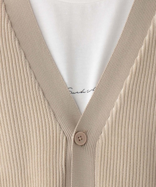 GLOBAL WORK（グローバルワーク）の「トクトク2SETアゼカーディガン&長袖Tシャツ/645536（カーディガン/ボレロ・メンズ・ネイビー/ベージュ/ブラック/グリーン/サックスブルー・SMALL/X-LARGE/LARGE/MEDIUM）」の19枚目の写真