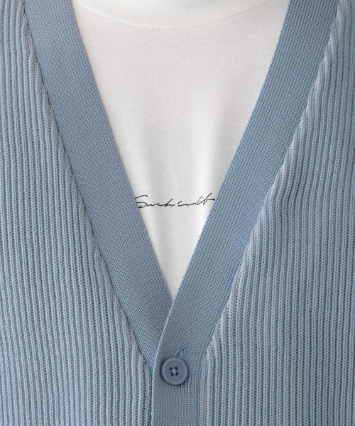 GLOBAL WORK（グローバルワーク）の「トクトク2SETアゼカーディガン&長袖Tシャツ/645536（カーディガン/ボレロ・メンズ・ネイビー/ベージュ/ブラック/グリーン/サックスブルー・SMALL/X-LARGE/LARGE/MEDIUM）」の21枚目の写真