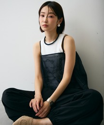 セール】【セットアップ対応】パッチワーク風刺繍キャミソール